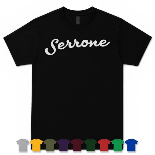 Maglietta serrone retro script - serrone,